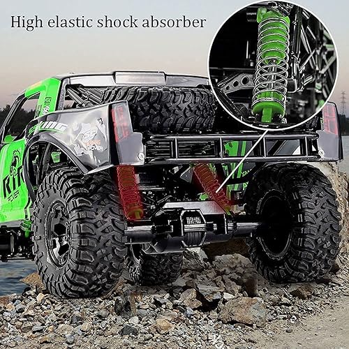 Miniatura 5 de Coche RC grande a escala 18, camión RC anfibio de 2.4 GHz, vehículo RC todoterreno 4WD para escalar, neumático de goma al vacío, auto de escalada RC