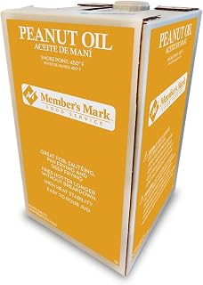 Member's Mark Peanut Oil 35 Pound Bulk - 100% Pure, 450°F Smoke Point, Nutty Flavor for Deep Frying