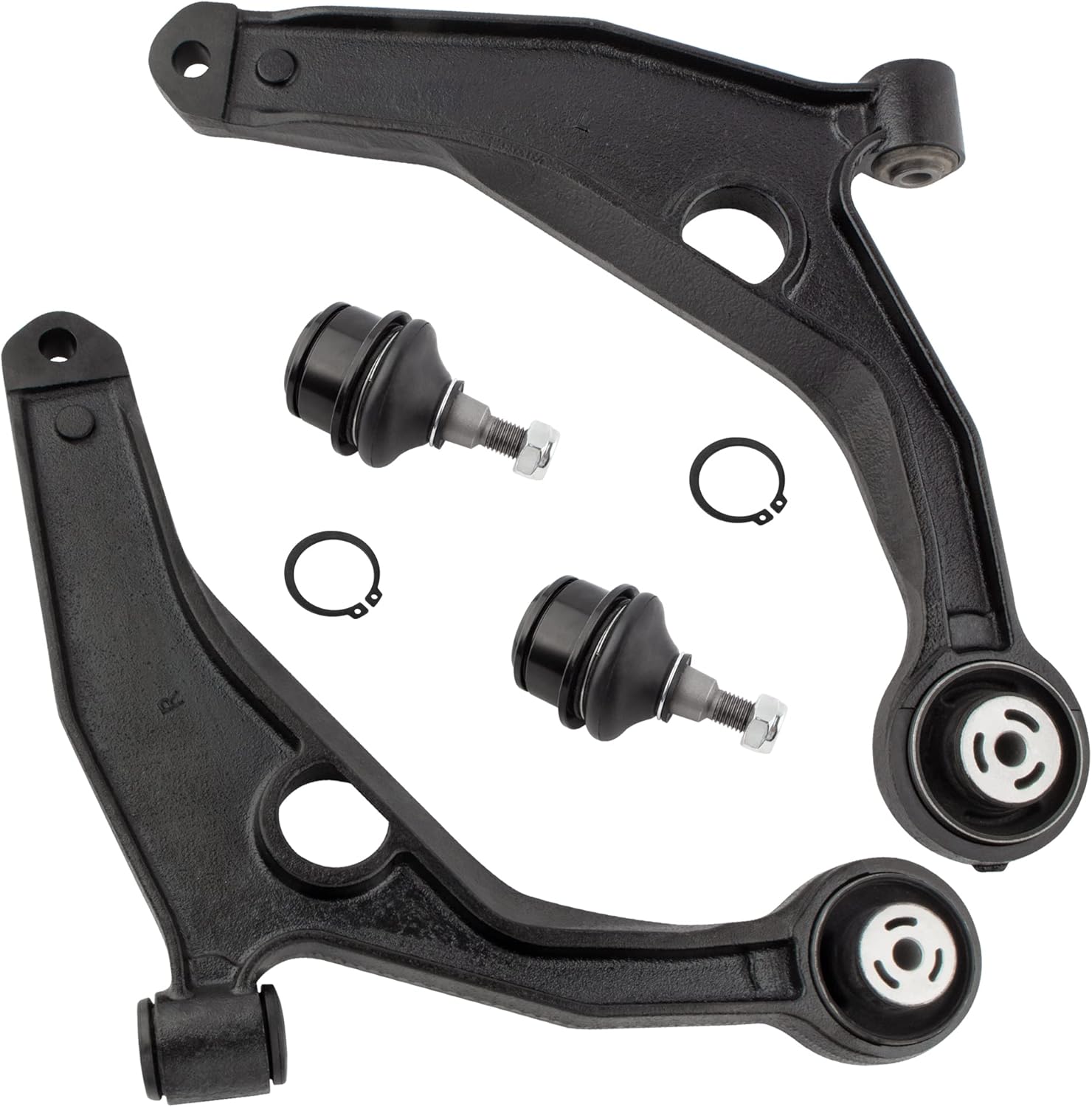 BOXI 4pc Front Suspension Front Lower Control Arms and Ball Joints Fit