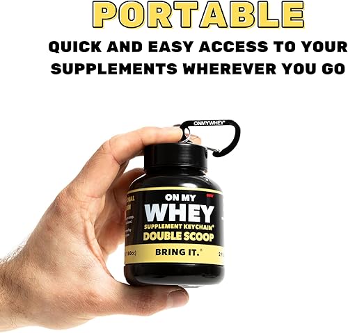 Miniatura 5 de Botella agitadora de proteínas con contenedor de llavero de suplemento, sin BPA, vaso agitador reutilizable para levantadores de peso activos y