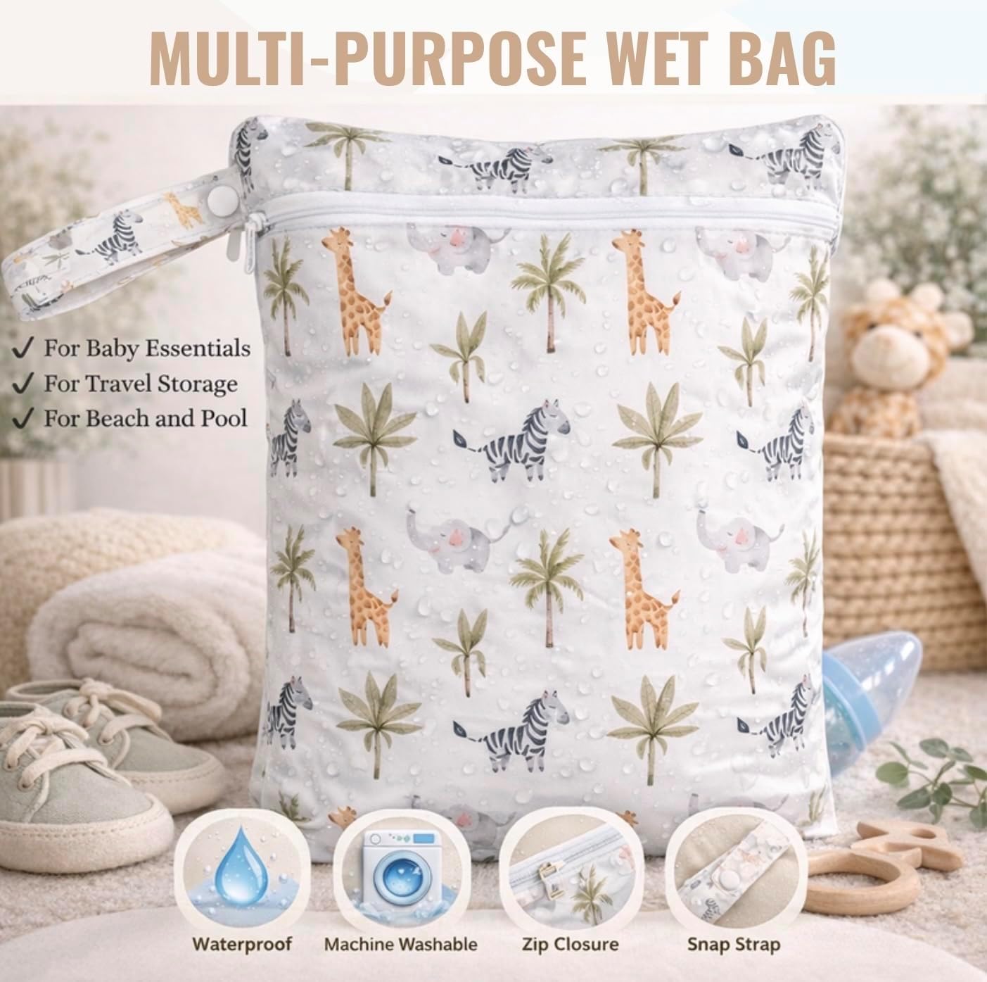 MONDE 25PCS Ultimate Silicone Baby Feeding Set, Complete Mealtime Baby-Led Weaning Essentials From Infant To Toddler, Bib, Smock, Sippy Cup, Dry Wet Bag, Placemat, Perfect Premium Gift Set (Beige)