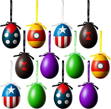 Easter Tree Decorations,12pcs Eggs Ornaments, Easter Decor for Home, Mini Hanging Eggs Decor Spring Holiday Party Decorations