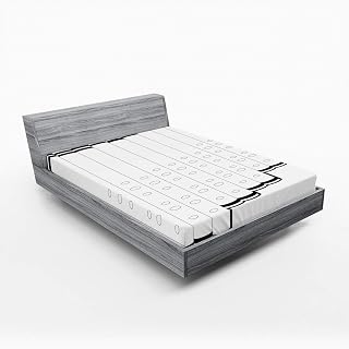 Lunarable Panpipe Fitted Sheet, Monochrome Outline Pan Flute Syrinx Native Folk Music Culture Vertical Tubes, Bed Cover with All-Round Elastic Deep Pocket for Comfort, King Size, Black and White