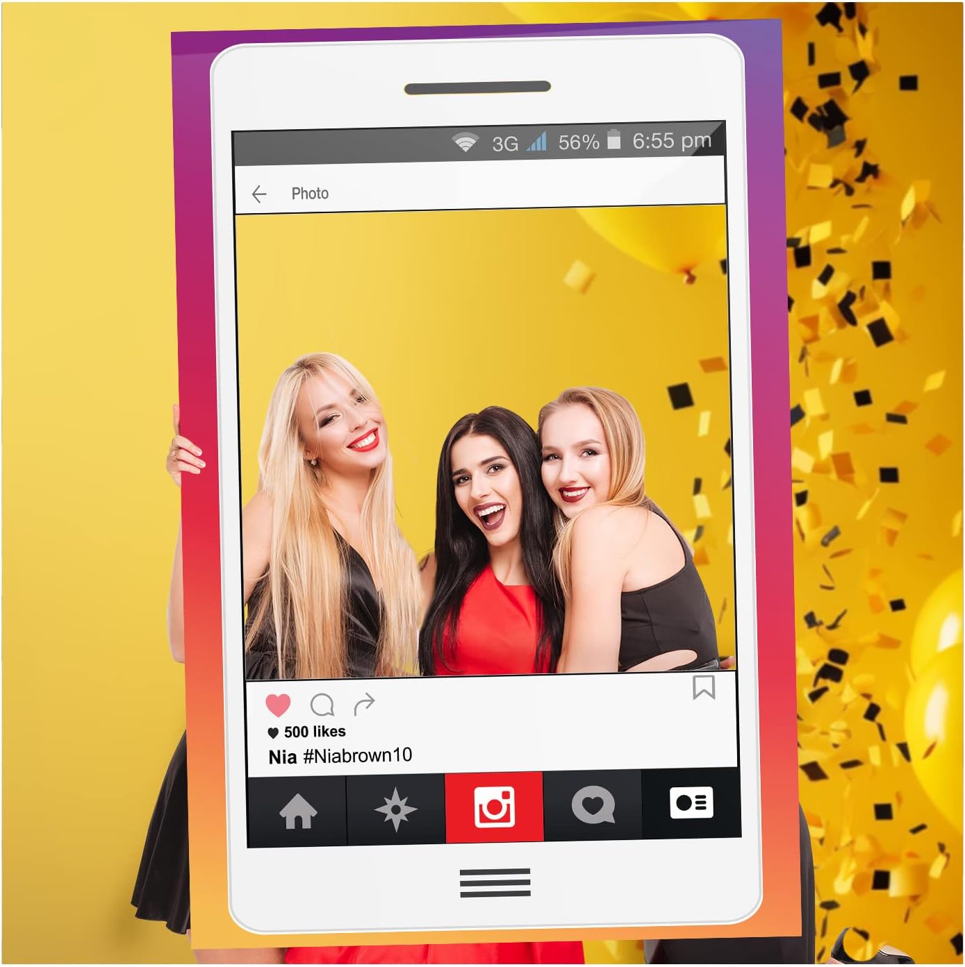 Amazon.com: Social Media Photo Booth Prop - Custom Life-Sized Cell ...