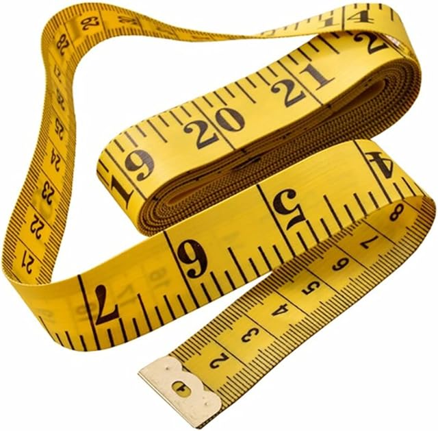 Body Measuring Tape, 1.5m Dual Sided Tape Measure for Body Measuring, Soft Measuring Tape Ruler for Cloth Fabric Tailor and Sewing, Yellow