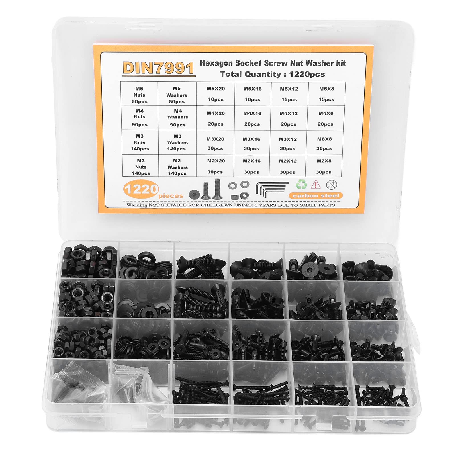 Assortiment de vis et écrous M2-M5 pour atelier maison