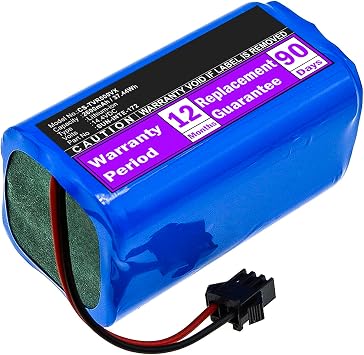 H18650CH-4S1P CMICR18650F8M7-4S1P Battery Replacement for Ionvac SmartClean 2000 Denkee 600 DK600 X500,X500 Pro DK600 MAX DK700 X500 Simum X586 SUN-INTE-172 SUN-INTE-273 14.4V/2600mAh