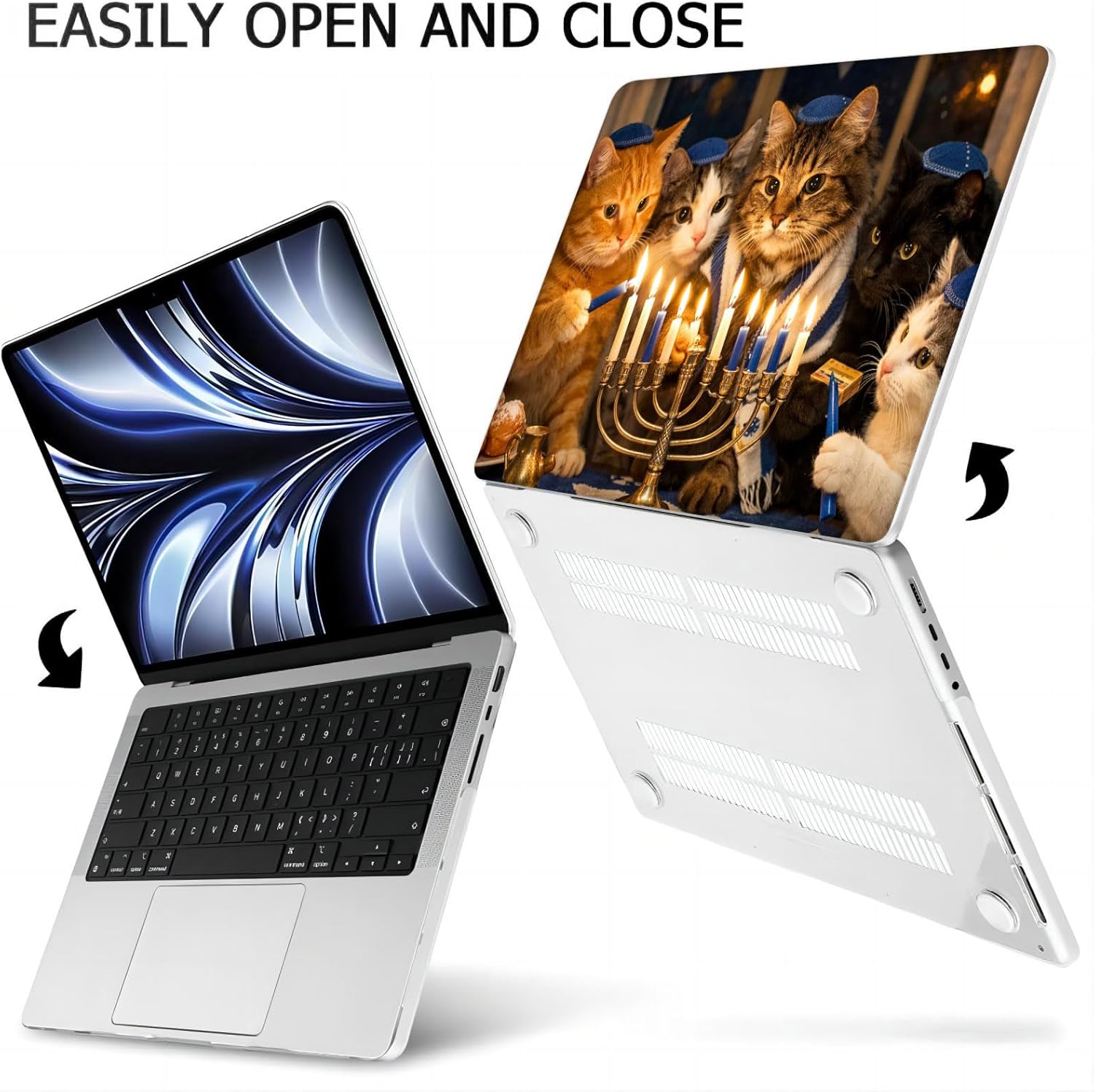 Compatible with MacBook Neo 13-inch, Hard Shell Case with Keyboard Cover and Screen Protector (A3404 A18 Pro chip, 2026 Release) - Kittens MC24346