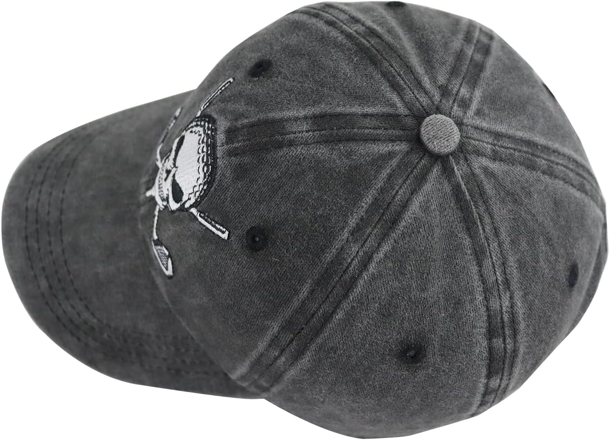 Golf Accessories for Women Men, Funny Retirement Party Decorations Golf Hat, Adjustable Washed Vintage Cotton Skull Baseball Caps, Birthday Gift for Golfers Dad Mom Wife Husband Brother Sister Friend - Image 3
