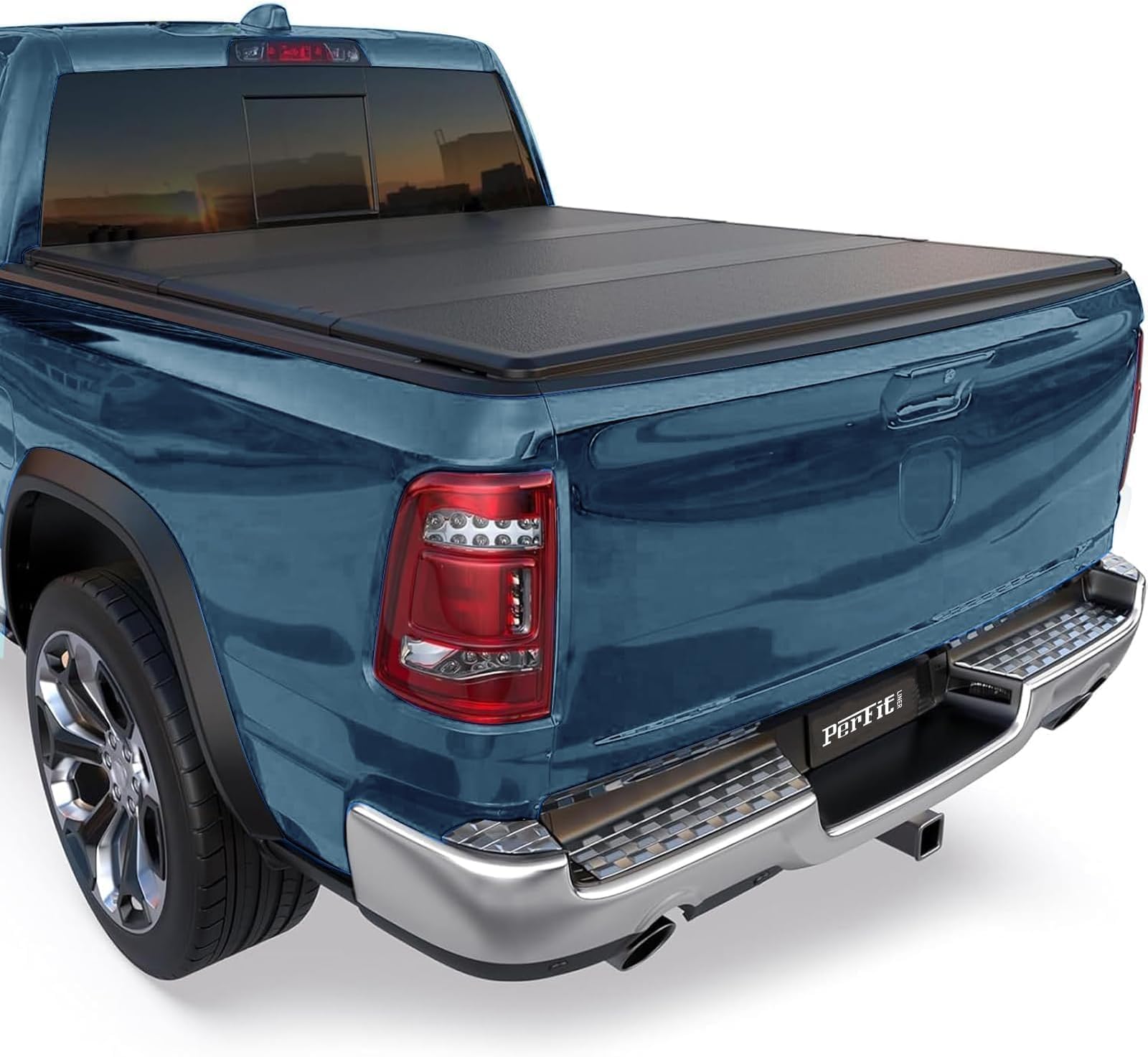 Perfit Liner FRP Hard Tri-fold Truck Bed Tonneau Cover for 2002-2025 Dodge Ram 1500 Classic (NOT for New Body) & 2003-2025 Dodge Ram 2500 3500 8 FT (96") Bed, Without RamBox