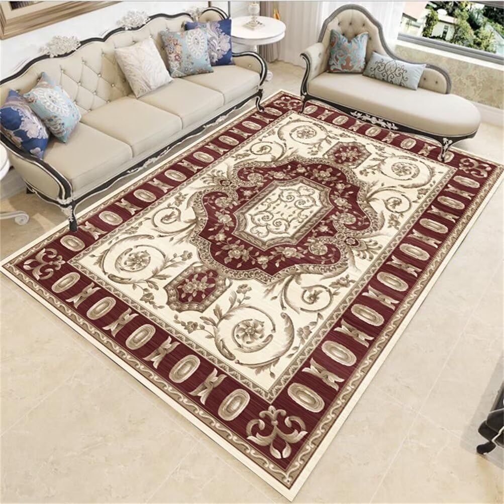 Tapis de salon lavable rétro pour en finir avec les taches dans le couloir fin