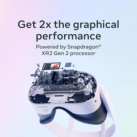 Meta Quest 3S 128GB | VR Headset Thirty-Three Percent More Memory 2X Graphical Processing Power Virtual Reality Without Wires Access to 40+ Games with a 3-Month Trial of Meta Horizon+ Included