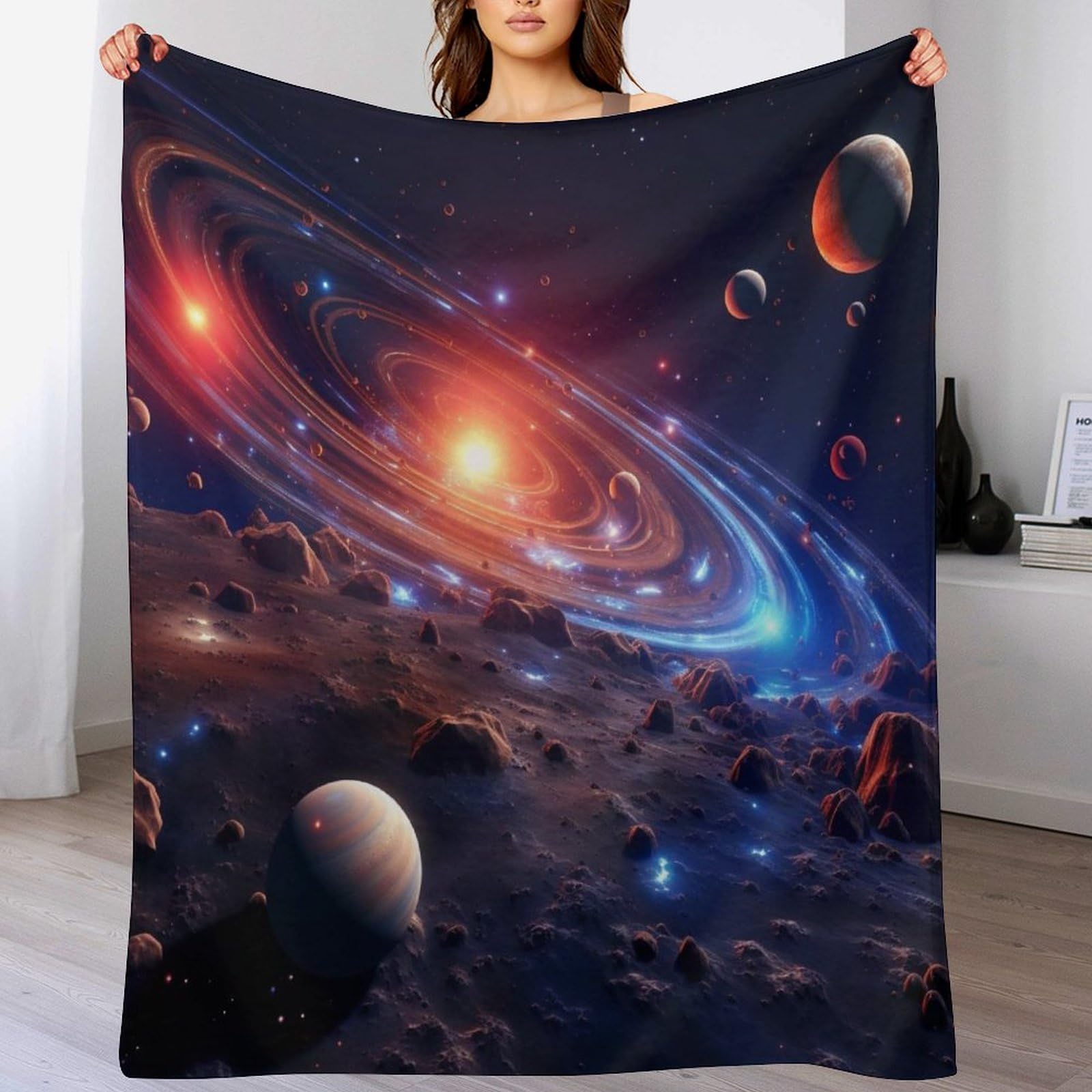 Couverture lit en flanelle planète pour des soirées cocooning chaleureuses