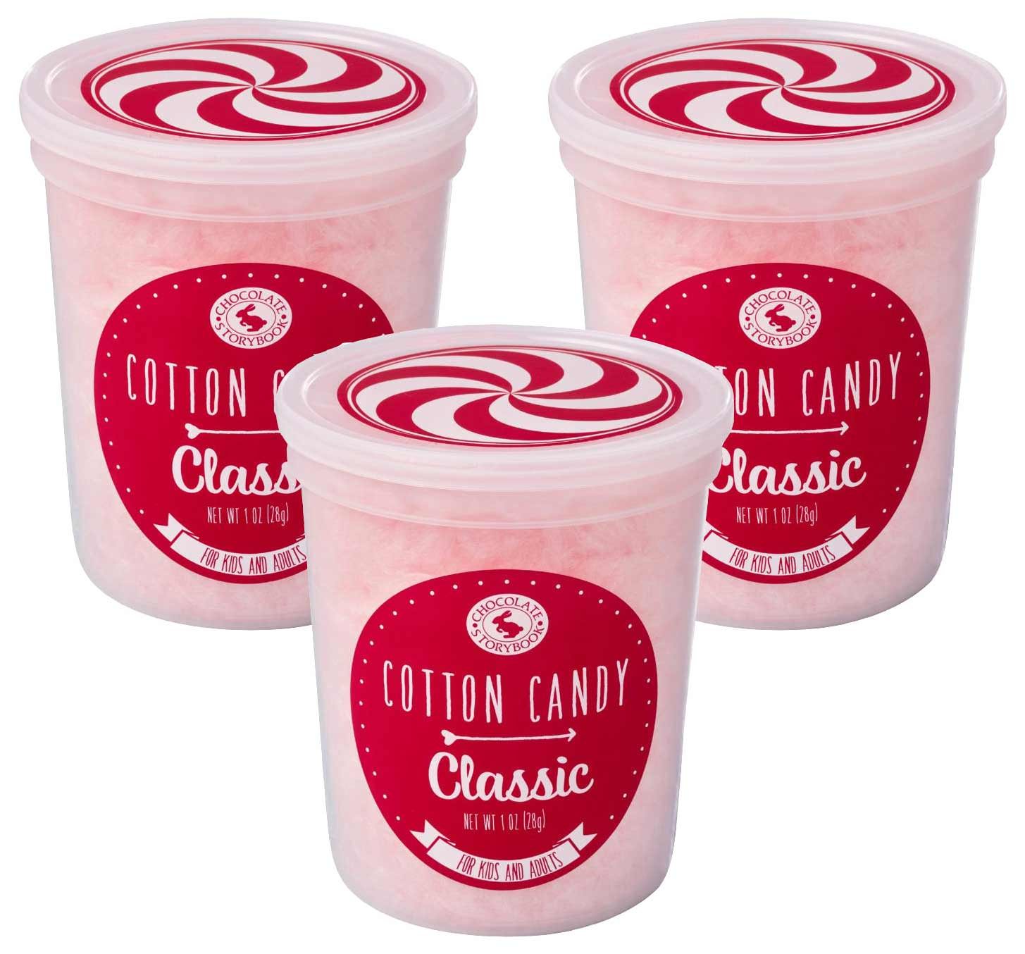 Classic Pink Cotton Candy 3 pack – Unique Idea for Holidays, Birthdays, Gag Gifts, Party Favors