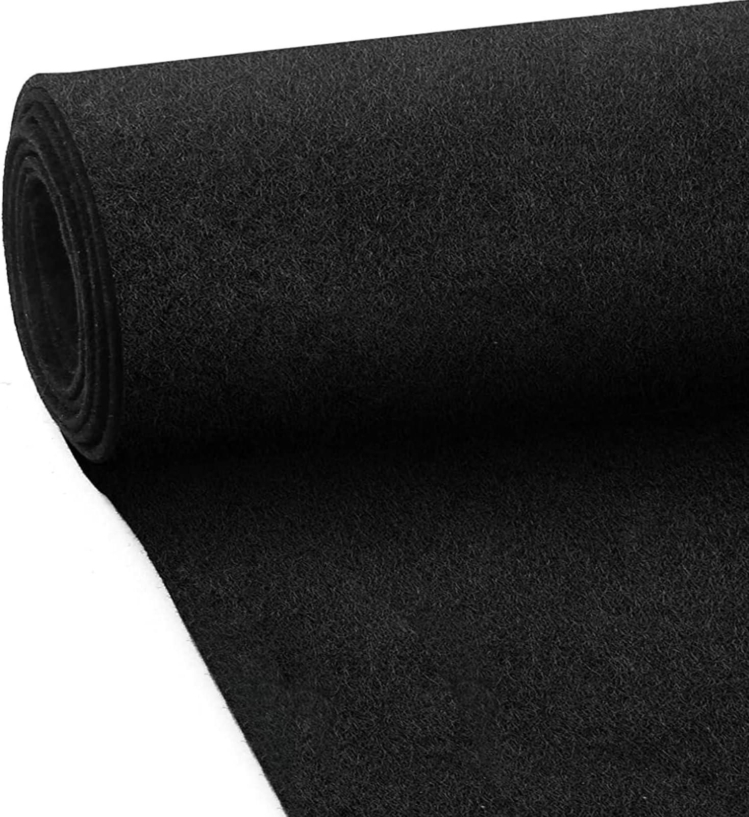 MODIGT 40" x 70" High Grade - Underfelt Carpet for RV, Boat, Truck, Speaker Box, Door Liner, Desk (Black)