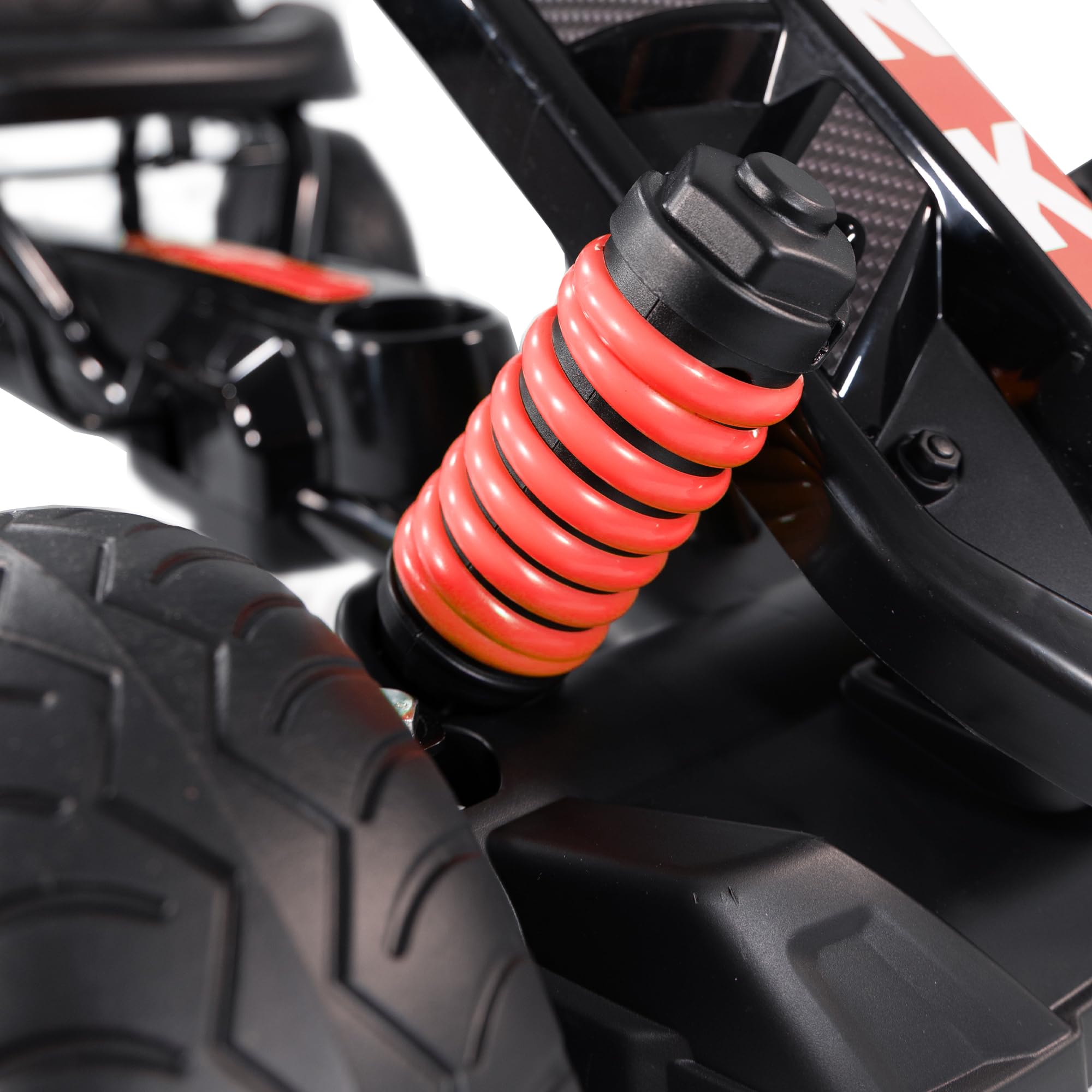 Lemodo Go Kart Tretfahrzeug – Kinderfahrzeug mit Handbremse und Deko-Stoßdämpfer, Tretauto für Kinder ab 3 Jahre, GoKart Pedalfahrzeug, Outdoor-Fahrzeug mit Pedalantrieb (Kart rot)