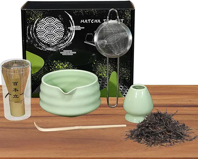 Matcha 26: 5-Piece Japanese Tea Set with Authentic Whisk for Beginners & Lovers