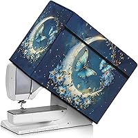 Vista 30 de Funda para máquina de coser de girasoles de otoño con prácticos bolsillos, cubierta protectora duradera acolchada contra el polvo, accesorios
