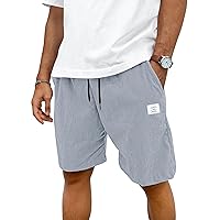 TARAINYA Velluto a Coste Pantaloncini Uomo Cotone Coulisse Estivi Causal Pantaloni
