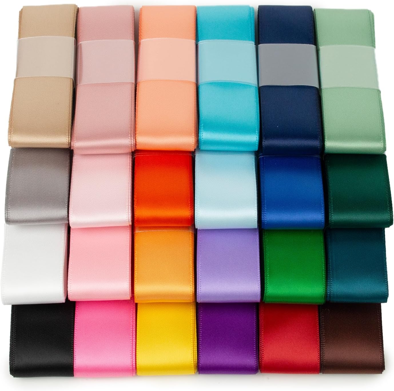 Amazon.com: Mlurcu Satin Ribbon 1 Inch x 48Yds Assorted Colorful Wide ...