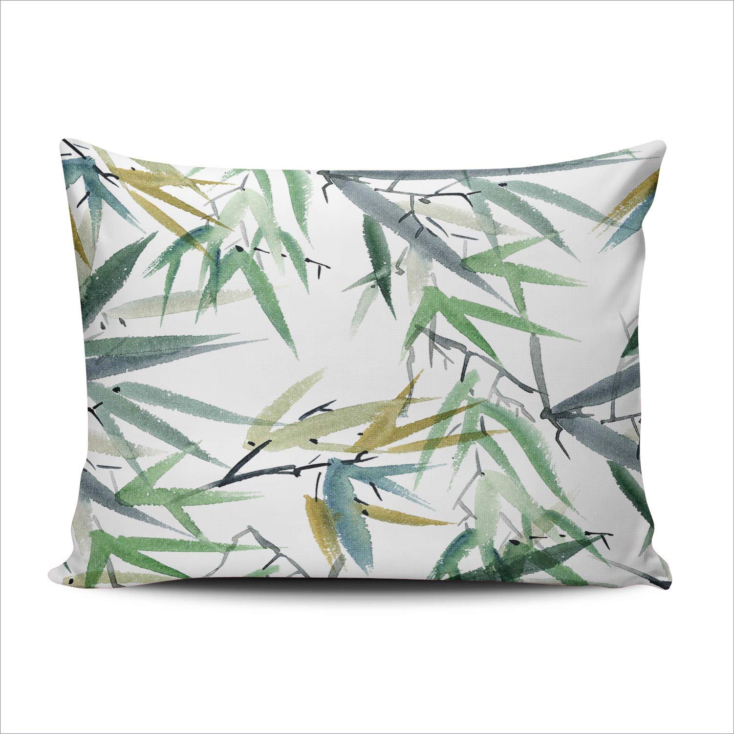 UNFRIY Home Decoration Throw Pillow Covers Watercolor Ink of Bamboo Oriental Traditional Sofa Cushion Cover Pillowcase 16x24 Inch One Sided Printed (1-Pack)