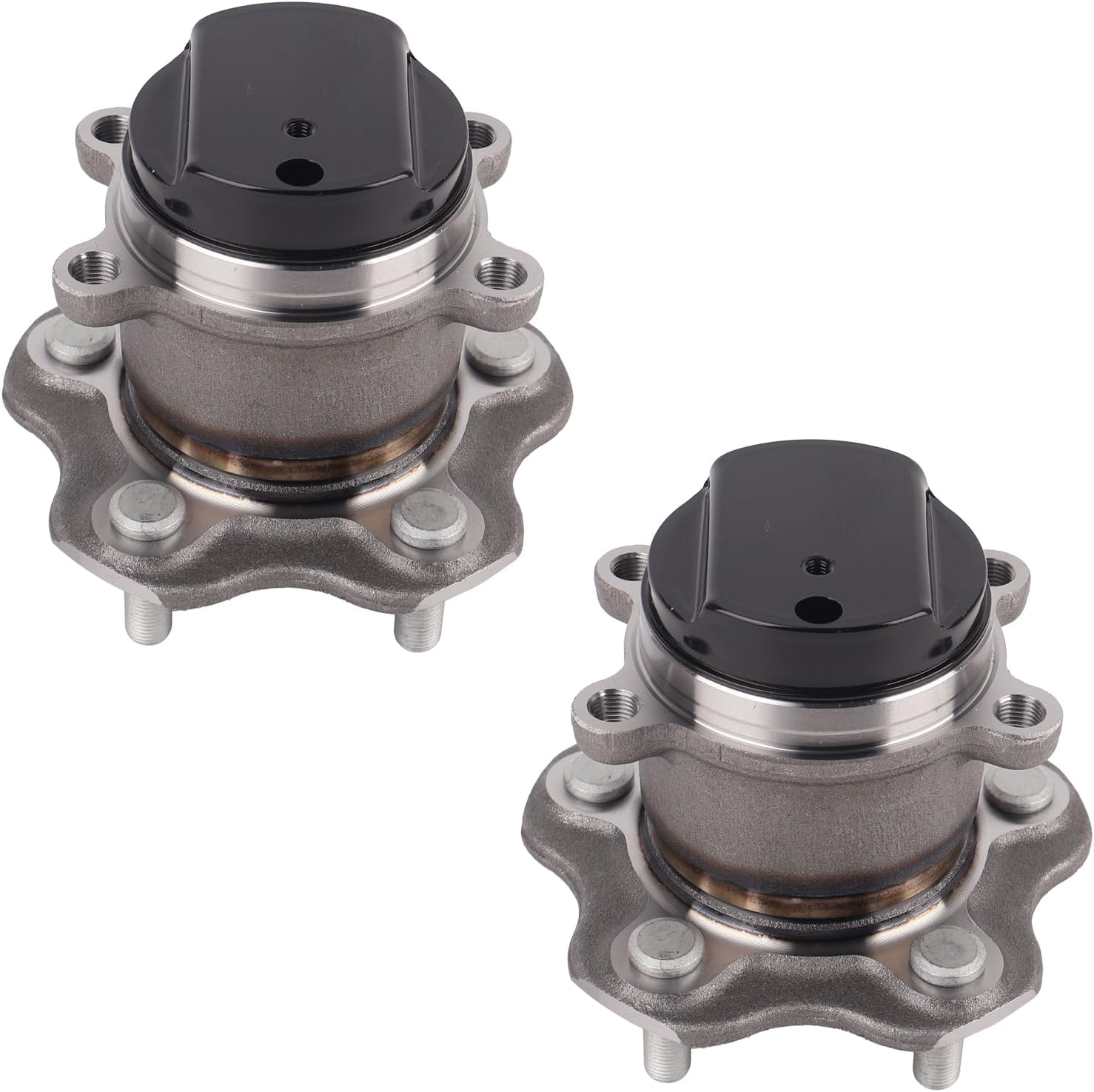 Autoround Pair 512534 Rear Wheel Bearing Hub Assembly Compatible with Nissan Rogue 2014-2020, Rogue Sport 2017-2022 FWD Only, 5 Lugs w/ABS