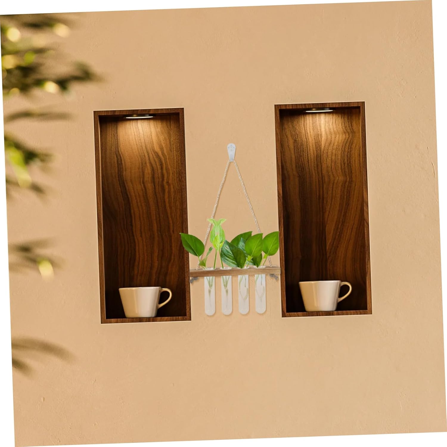 BESPORTBLE 5sets Wall Hydroponic Glass Vase Planter Tubes with Stand Versatile Terrarium for Indoor Garden Decoration for Desktop and Shelf Display Stylish Vintage Design