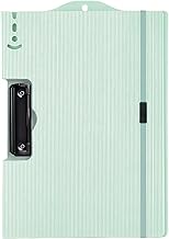 oddpod™ Horizontal A4 Plastic Clipboard with Elastic Strap/Multi-Function Document Paper Storage File Folder with Outer Cover for Students & Professionals - Mint Green