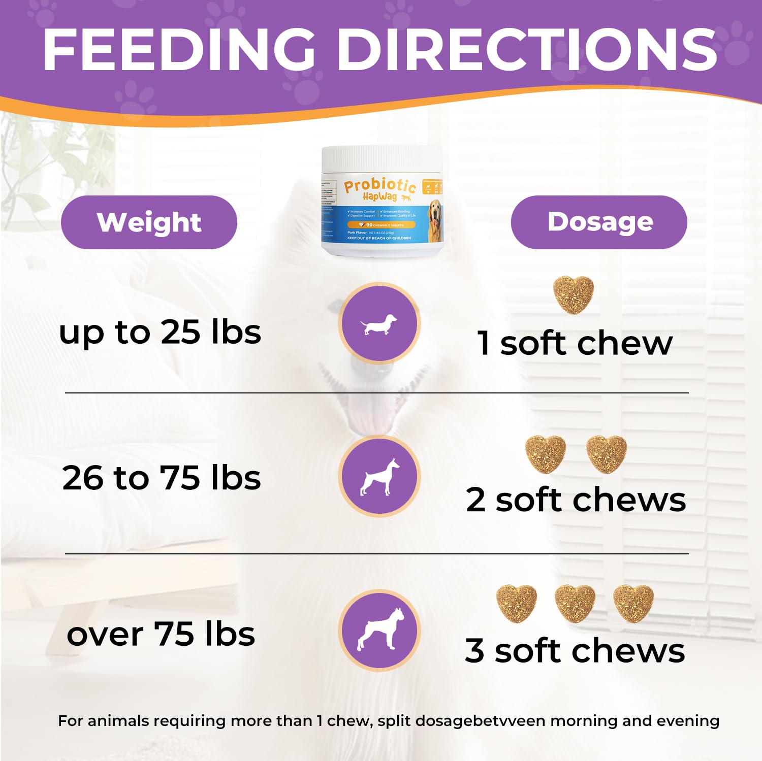 Dog Allergy and Immune Relief Chews - Probiotics for All Breeds and Ages Dogs, Support Gut Digestive Health, Anti Diarrhea, Constipation Relief, Dog Supplements - Pork Flavor - 90 Soft Chews - image 4