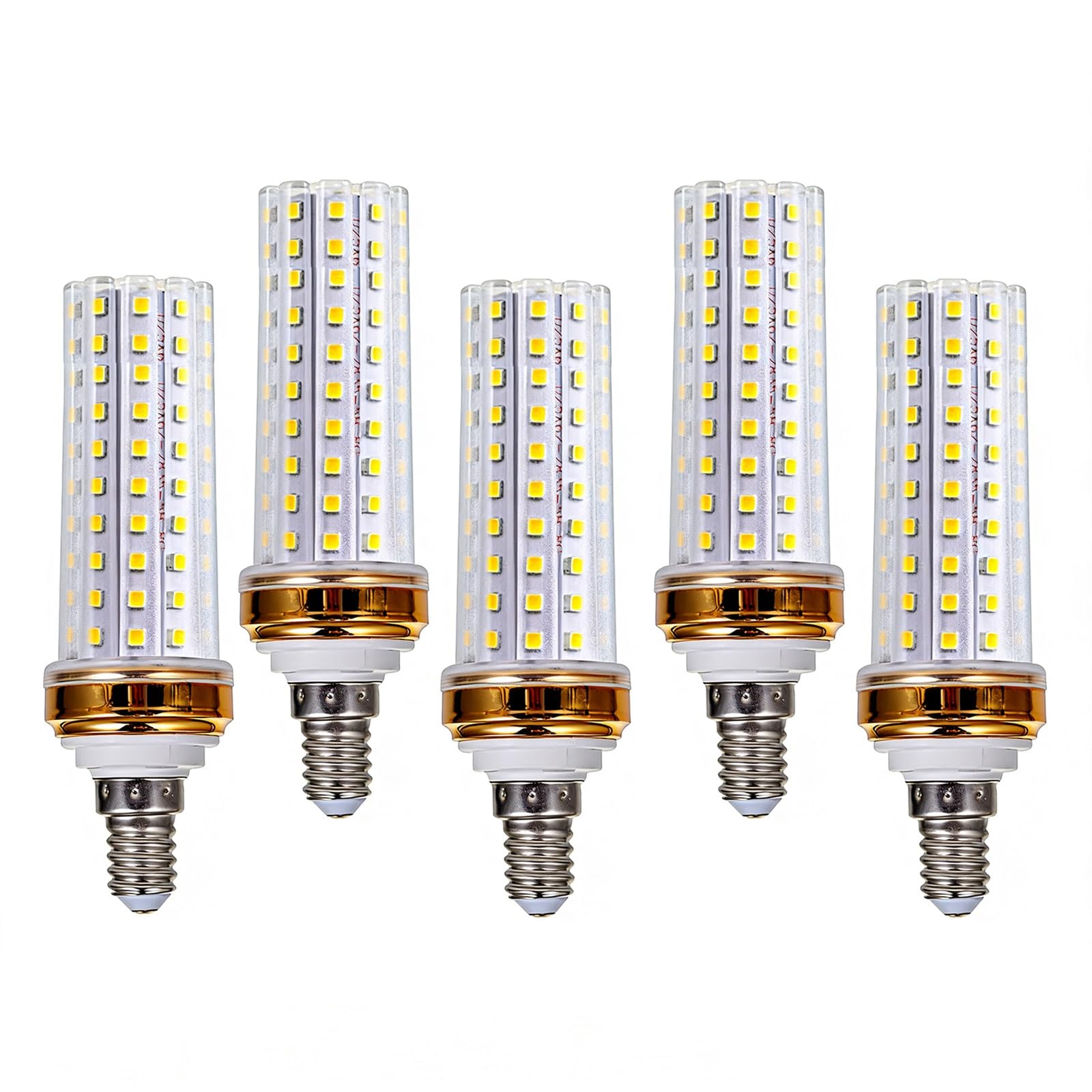 Lampadine LED E14 20W Non Dimmerabile Equivalente A 200W (CRI > 80) Senza Sfarfallio Lunga Durata Risparmio Energetico 2000LM Per Soggiorno Camera Da Letto Cucina(Warm White 3000K,5 Pack)