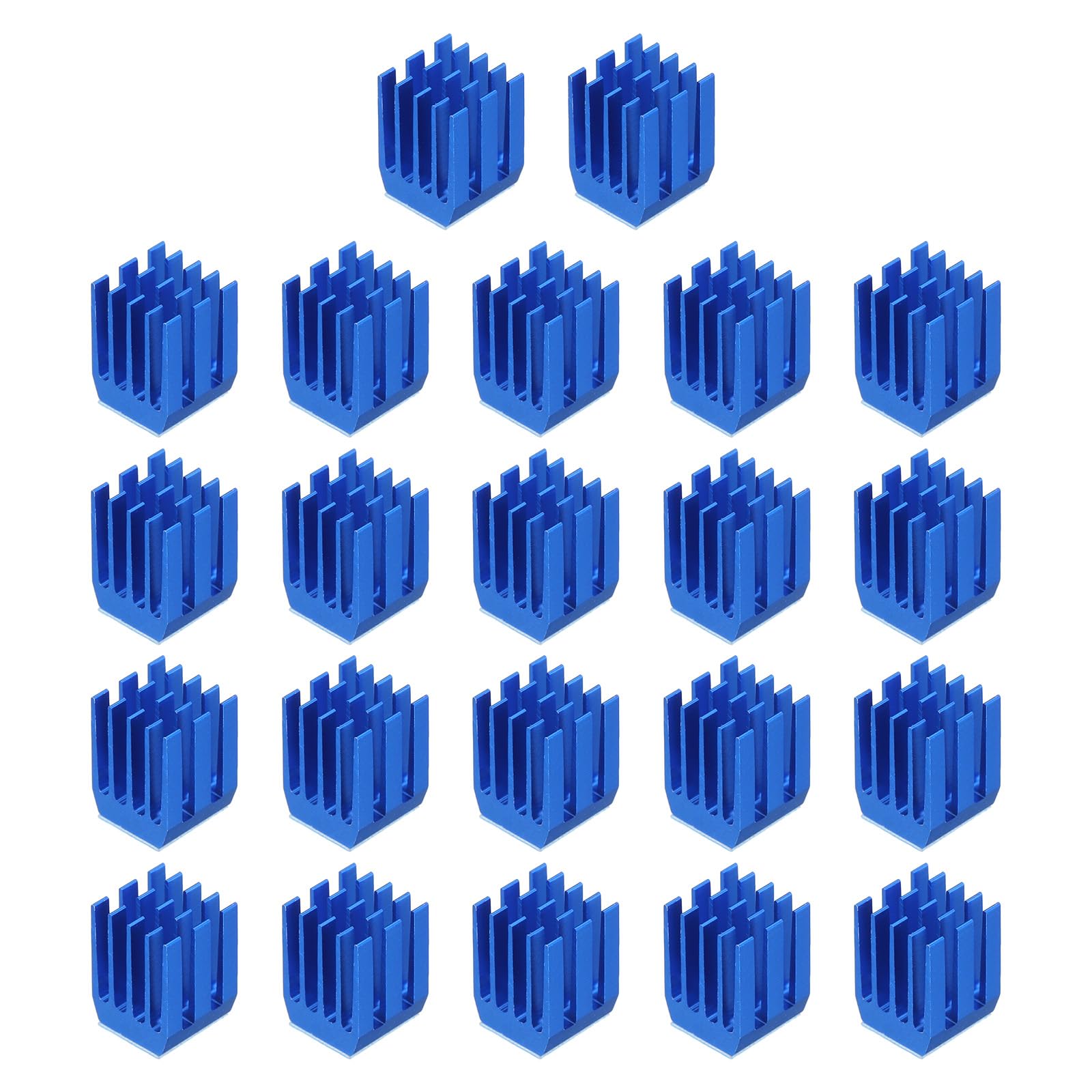 QUARKZMAN Koellichaam 9x9x12 Mm Aluminium Zwart - Set Van 22 Met Sticker Voor Chip En FET