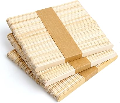 SULOLI Lollipop Sticks,150PCS Lolly Sticks for Craft Wooden Popsicle Sticks Thick Craft Sticks Ice Cream Sticks