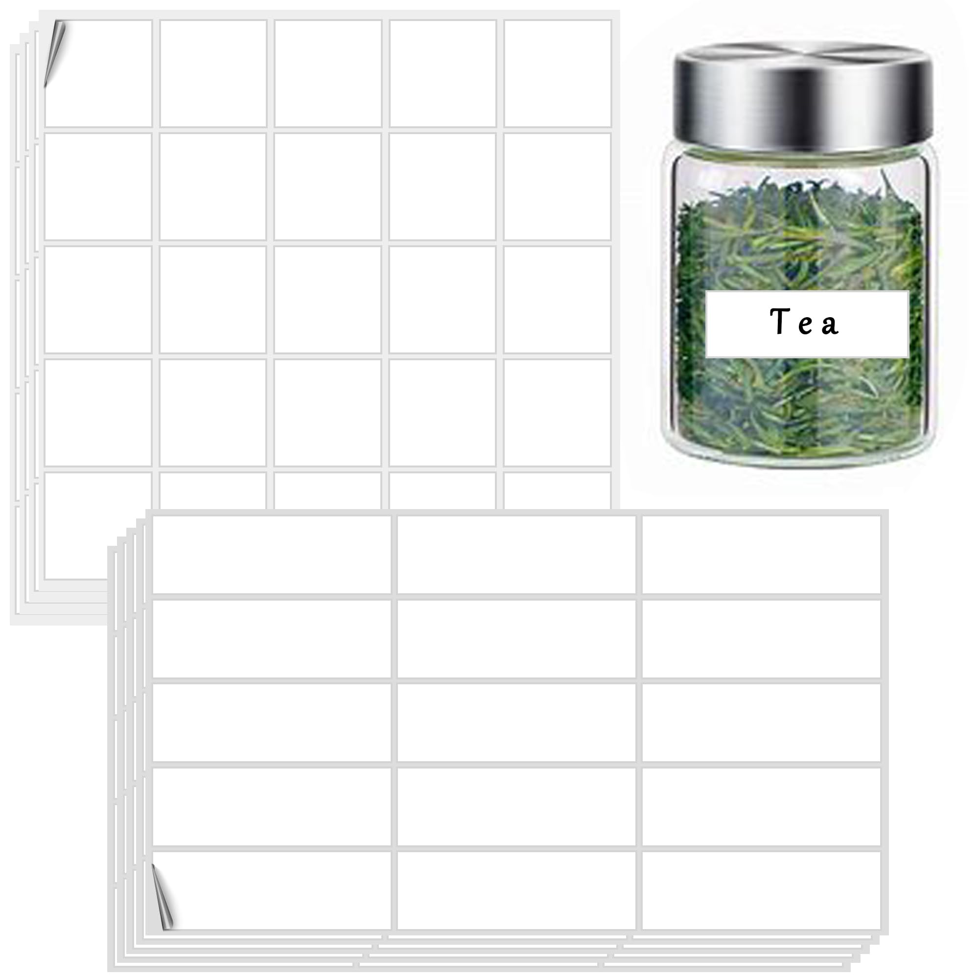 Youngever 275 Pieces Removeable Food Labels, Blank Freezer Food Labels, Self-Adhesive Food Storage Stickers