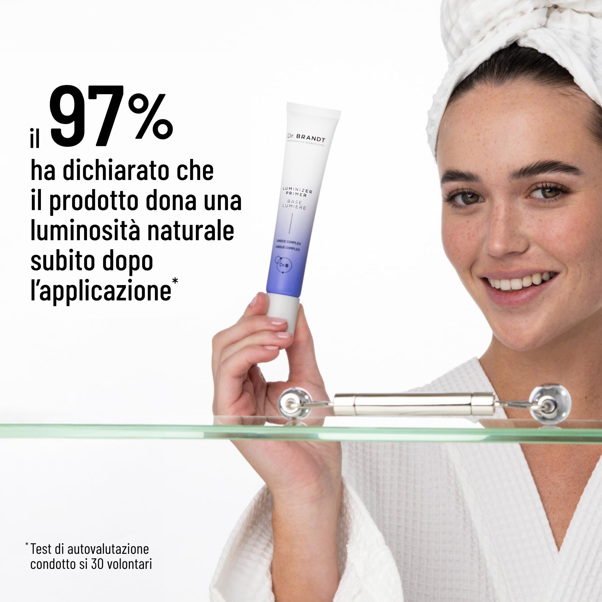 Dr. Brandt Pores No More Luminizer Primer - Attenua l'aspetto di pori e imperfezioni, dona una superficie liscia per il fondotinta e un incarnato luminoso e impeccabile - 30 ml