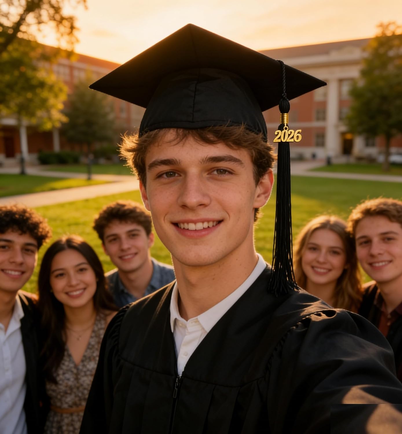 Graduation Cap 2026 Adults Graduation Hat with Tassel High School Bachelor Master 3 Colors - Image 3