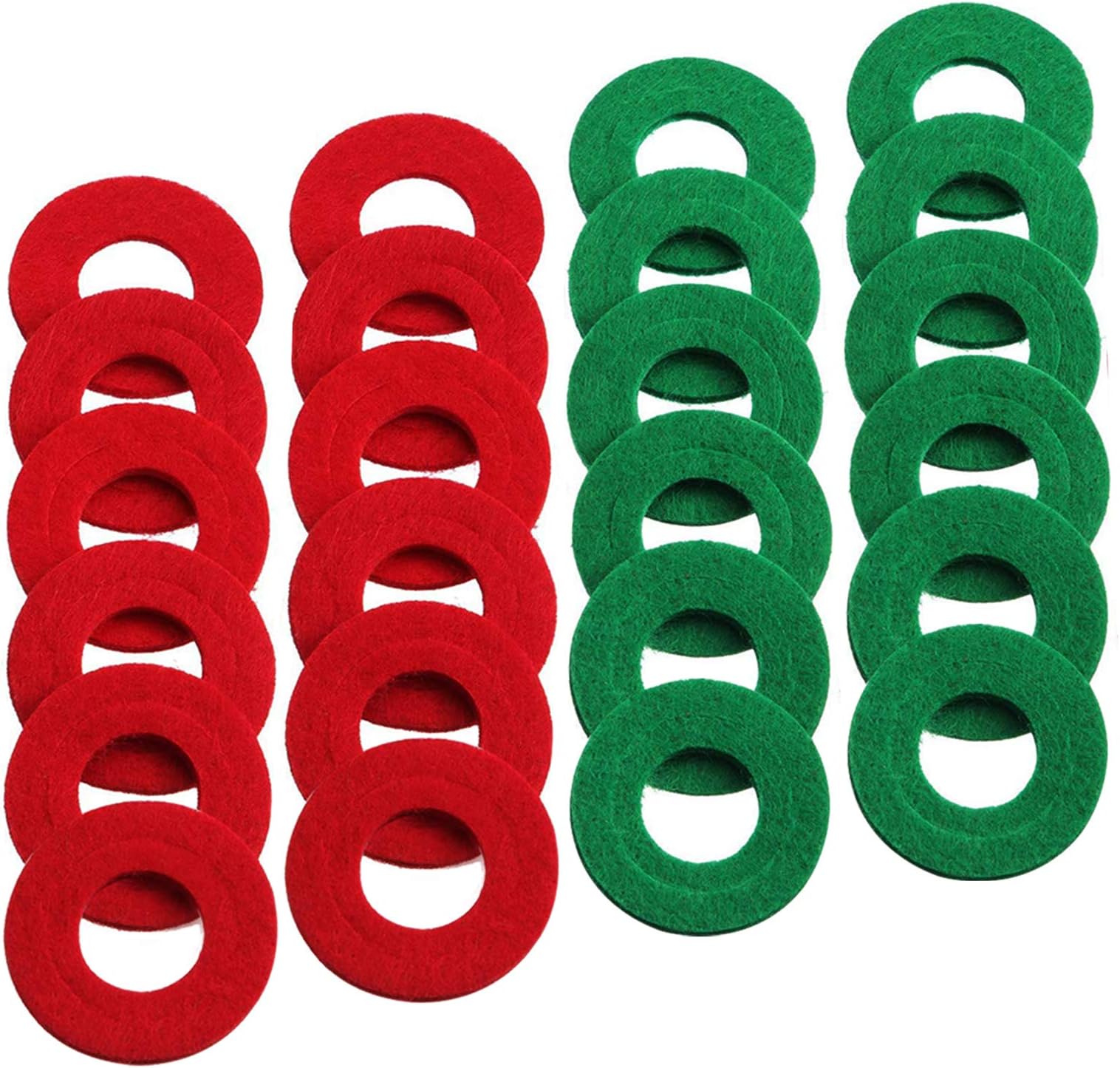 Ampper 24 Pieces Battery Terminal Anti Corrosion Washers, Battery Terminal Post Fiber Washers Protector (12 Red & 12 Green)
