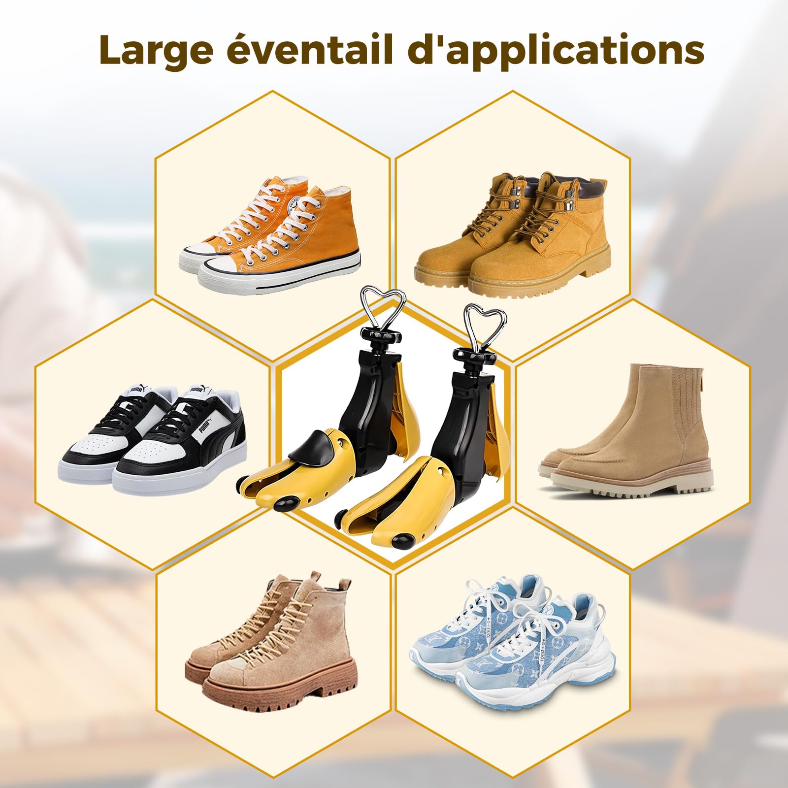 2 Pièces Embauchoir Chaussures Homme Femme - Élargisseur Chaussure 4 Directions Embauchoirs Largeur et Longueur Réglables pour Chaussures Trop Étroites Convient à Toutes les Pointures