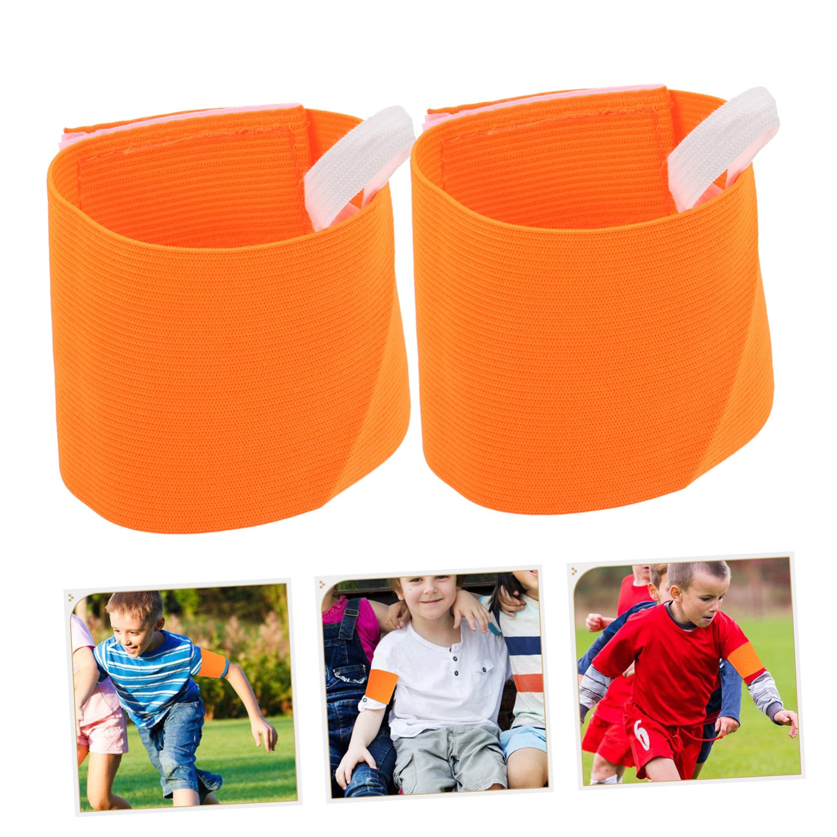 Toyvian Brazalete Antideslizante Deportes Fútbol Bandas Accesorios Capitan Brazalada Deportiva De Equipo Capitan De Futbol Elastico Nylon Naranja