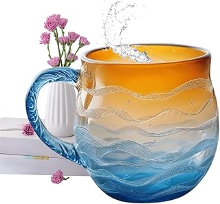 Kaffemuggar Konstnärlig Harts Solnedgång Hav Design Handtag Vattenflaskstil | Söt Kaffemugg Med Motivet För Kontor hus Rumsdekor Koppar Stiliga Vuxna Kvinnor Män