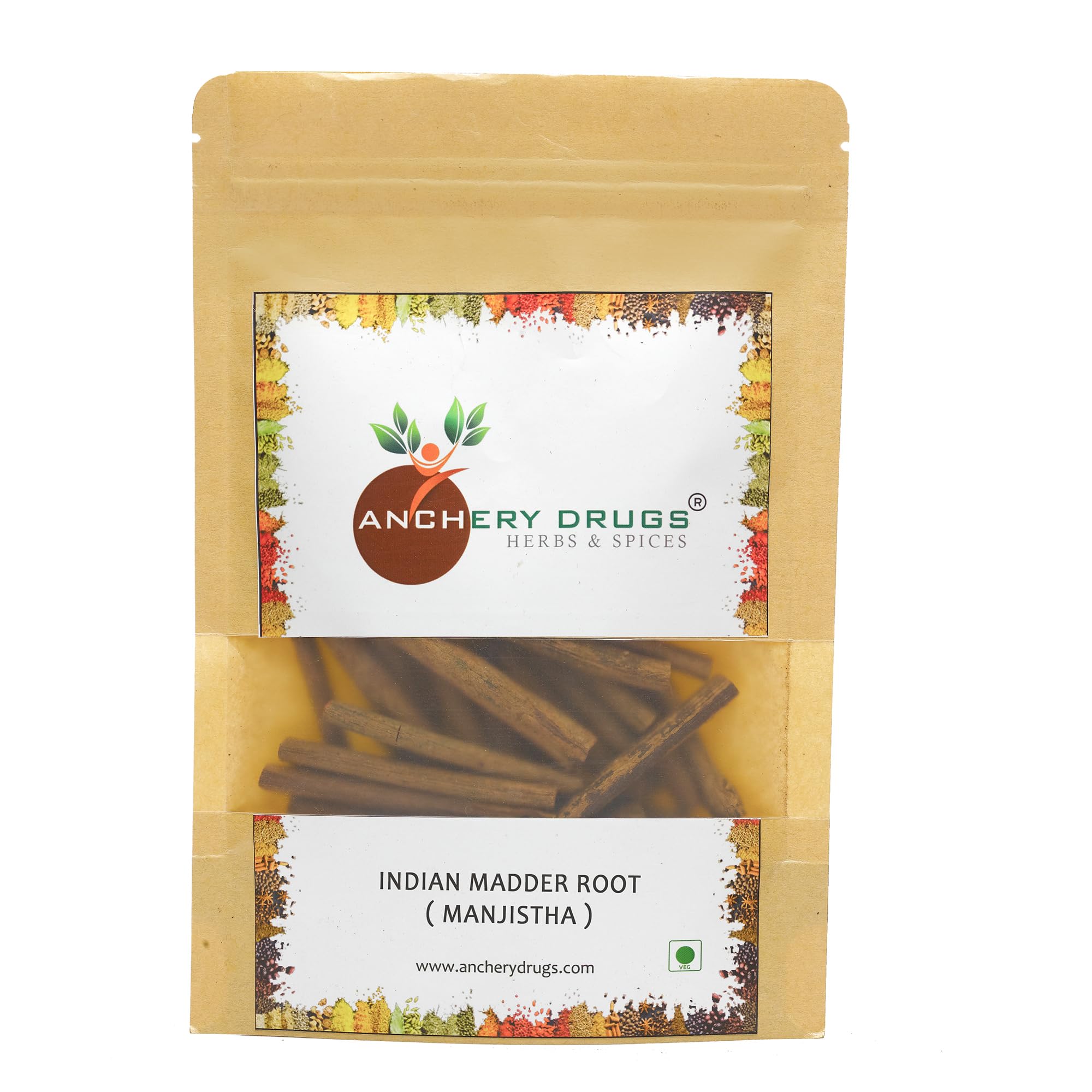 ANCHERY DRUGS Manjatti, Indian Madder Root, Rubia Cordifolia, Manjistha, Majeet (100 gms) - Image 2 thumbnail