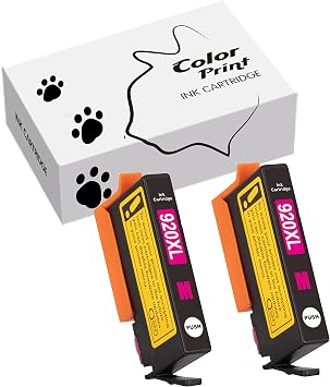 Compatible Ink Cartridge Replacement for HP 920XL 920 XL Used for Officejet 6500 6500A 6000 7000 7500 7500A E709 E710 E910 Printers 2-Pack, 2X Magenta
