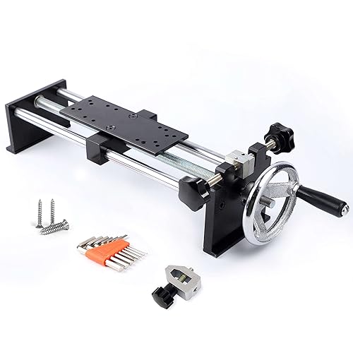 Soporte de prueba de fuerza de empuje y tracción, soporte de medidor de fuerza manual, carrera horizontal de 8.661 in con 1 abrazadera HJJ-001 -