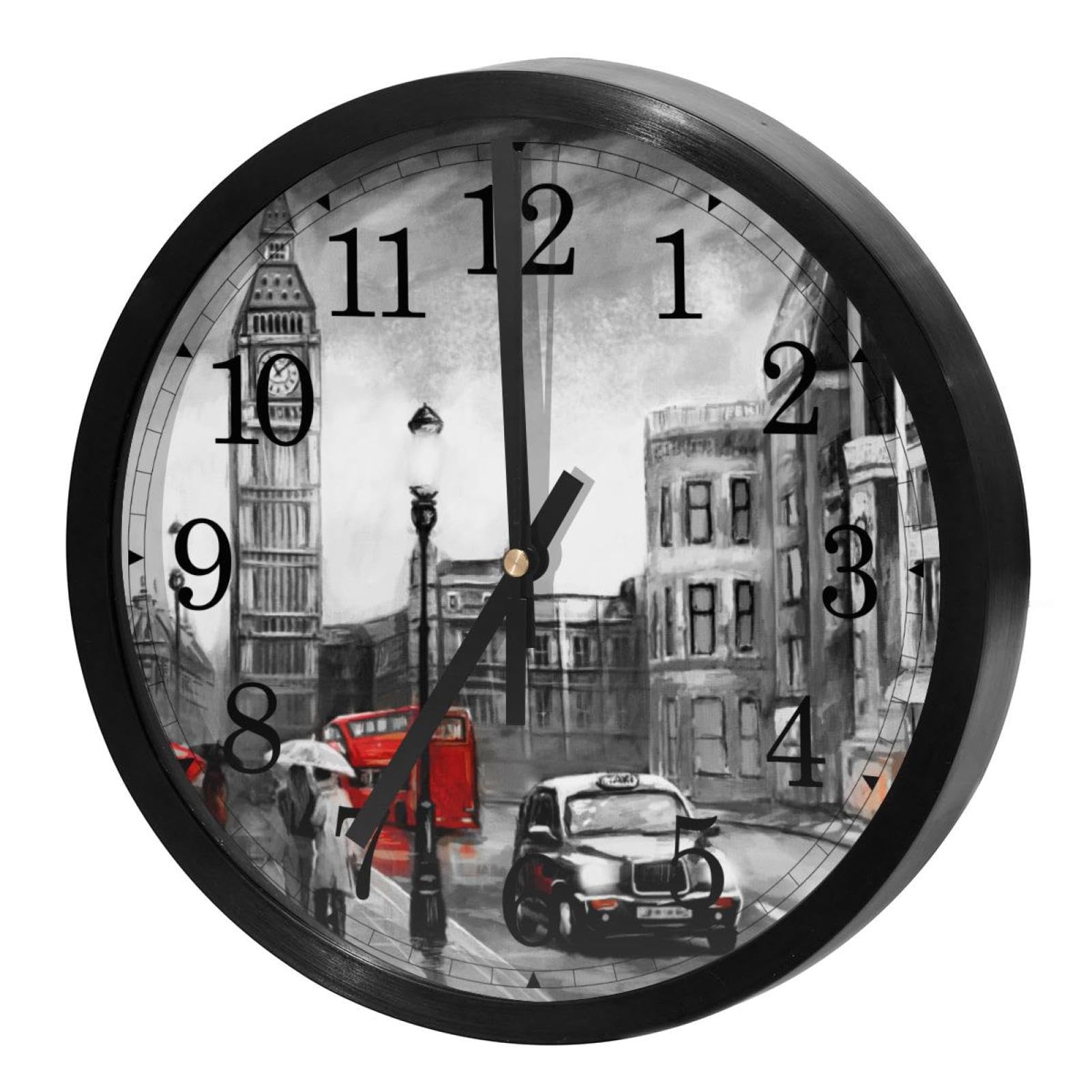 Horloge murale ronde sans tic-tac pour retrouver le sommeil et la concentration