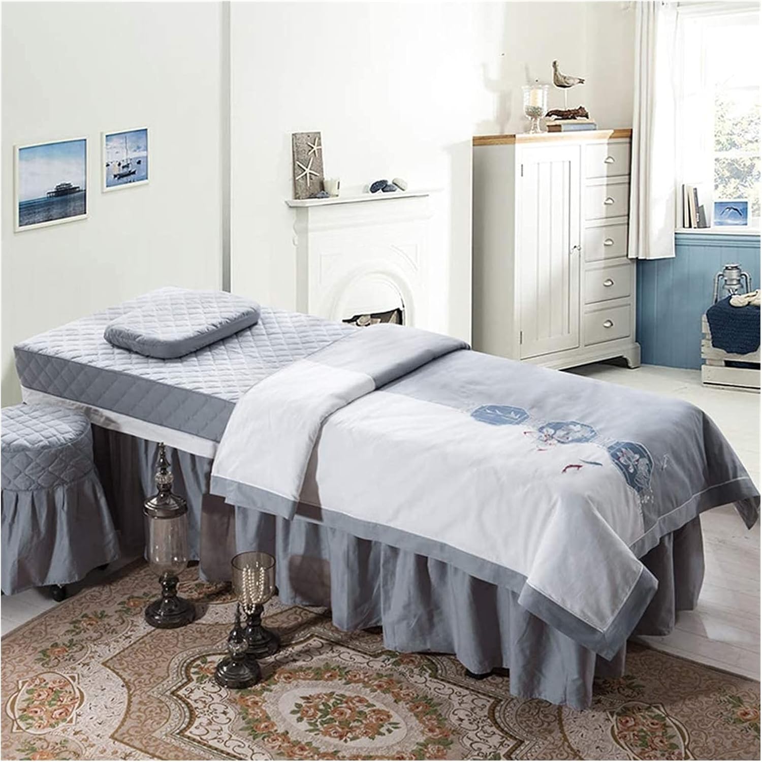 ZHANGNA Massage Table Sheets, Salon Hotel SPA Bed Cover