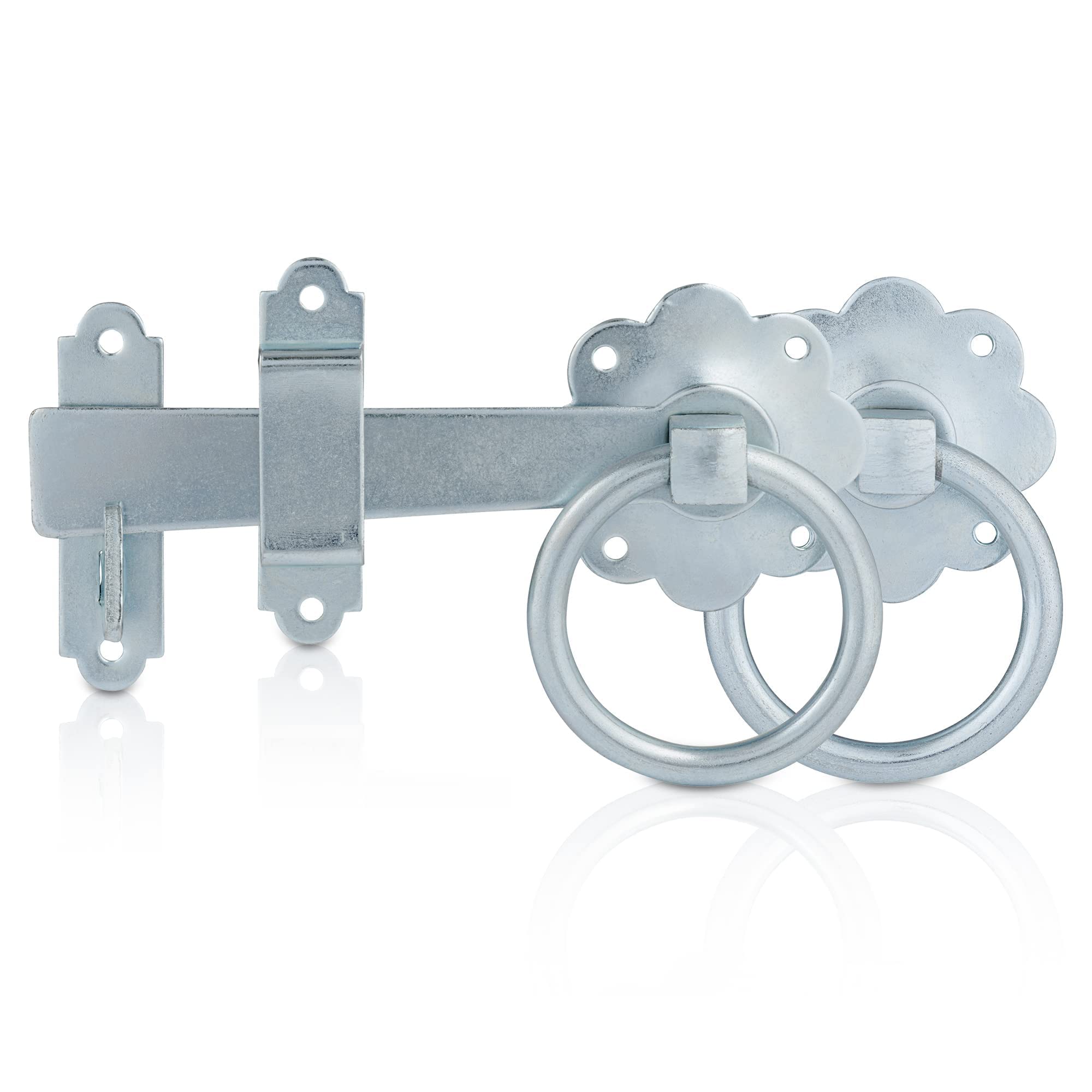 Xfort Bright Zinc Xfort® Zinc Ring Gate Latch, Garden Gate & Garden Door Catch, Auto Gate Ring Latch Ideal For Keeping Outdoor Gates & Doors Firmly Shut.