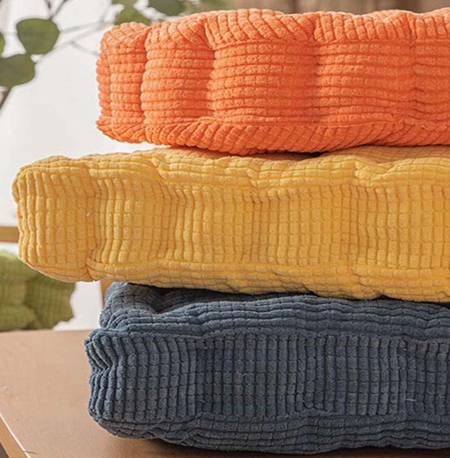 Cuscino rialzo per poltrona, in velluto a coste, spessore 8-10 cm, 45 x 45 cm, per casa, ufficio, giardino e auto, opzioni multicolori, grigio scuro, comfort per interni ed esterni
