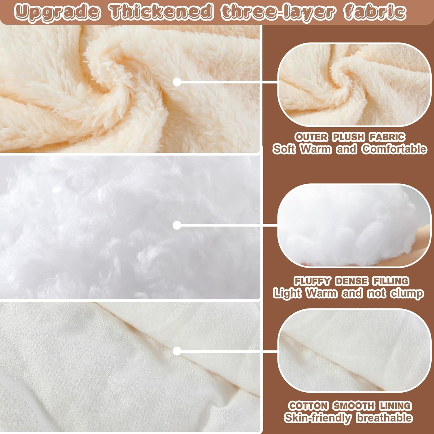 Newborn Baby Bear Outfit With Fold-Over Mittens and Footies Girls Boys Winter Fleece Clothes Hooded Romper Snowsuit - Image 3