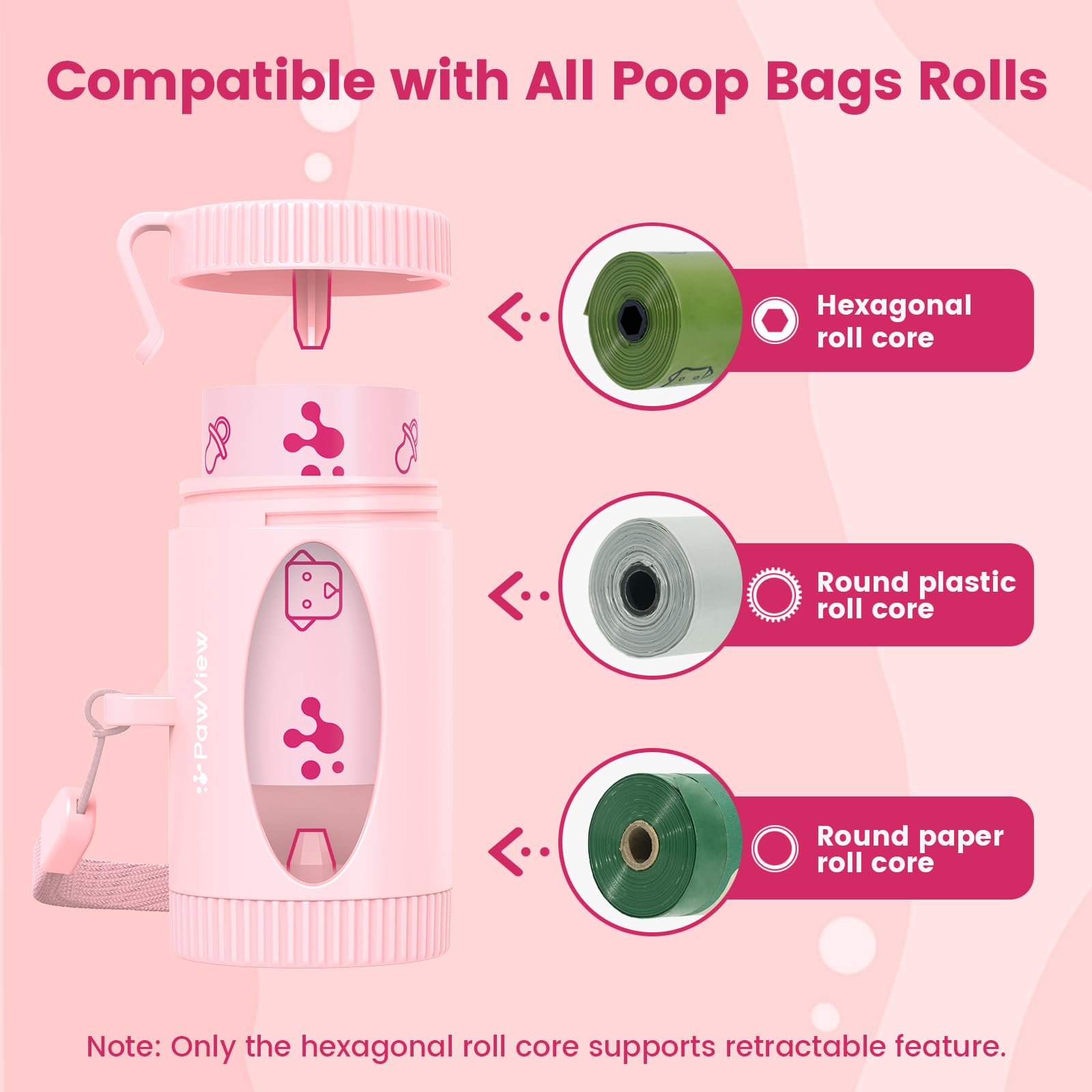 Smart Dog Poop Bag Holder with Built-In Hands-Free Hook for filled poop Bags Waterproof and Lightweight Dispenser - Image 2