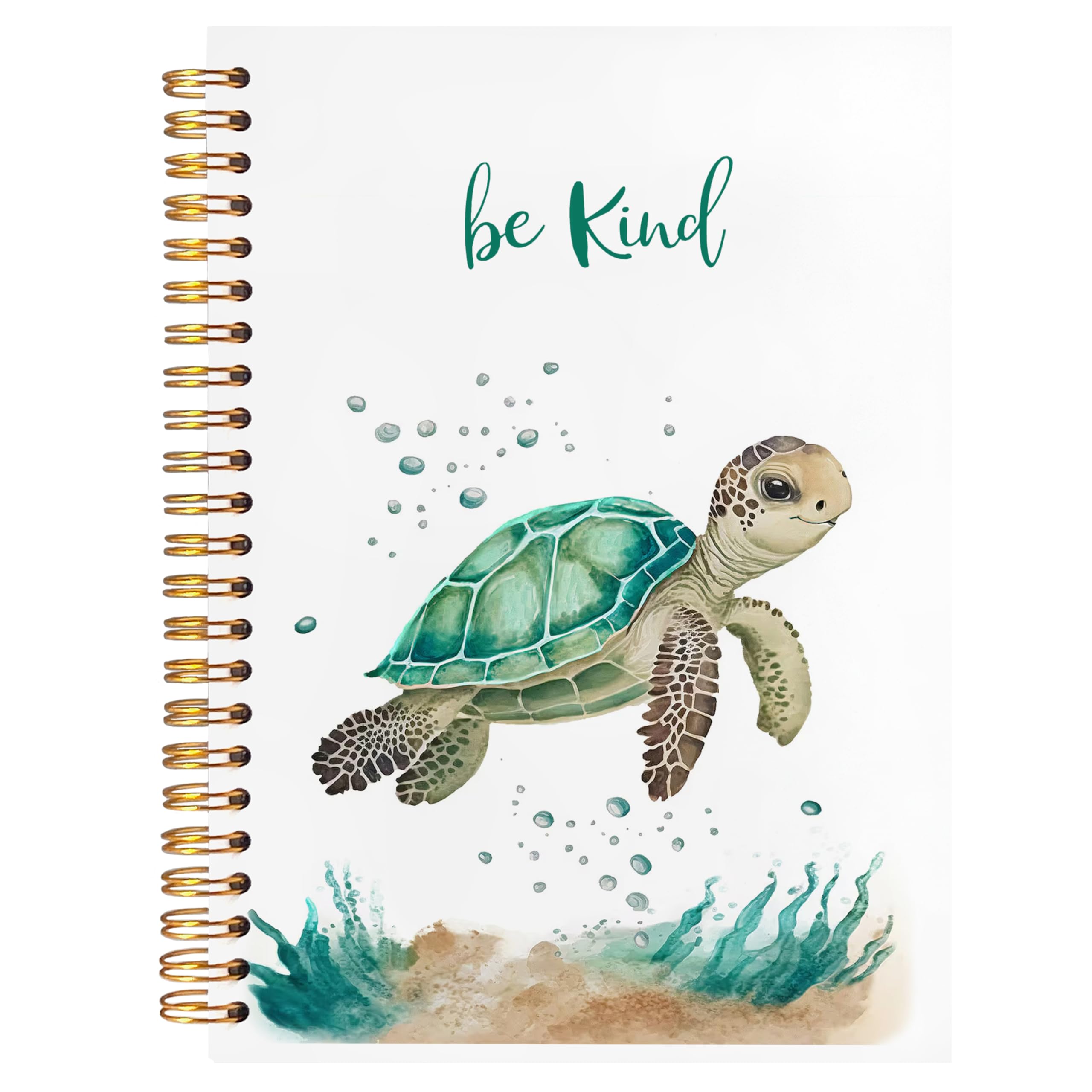 Carnet de notes tortue de mer inspirant et carnet d'océan à spirale