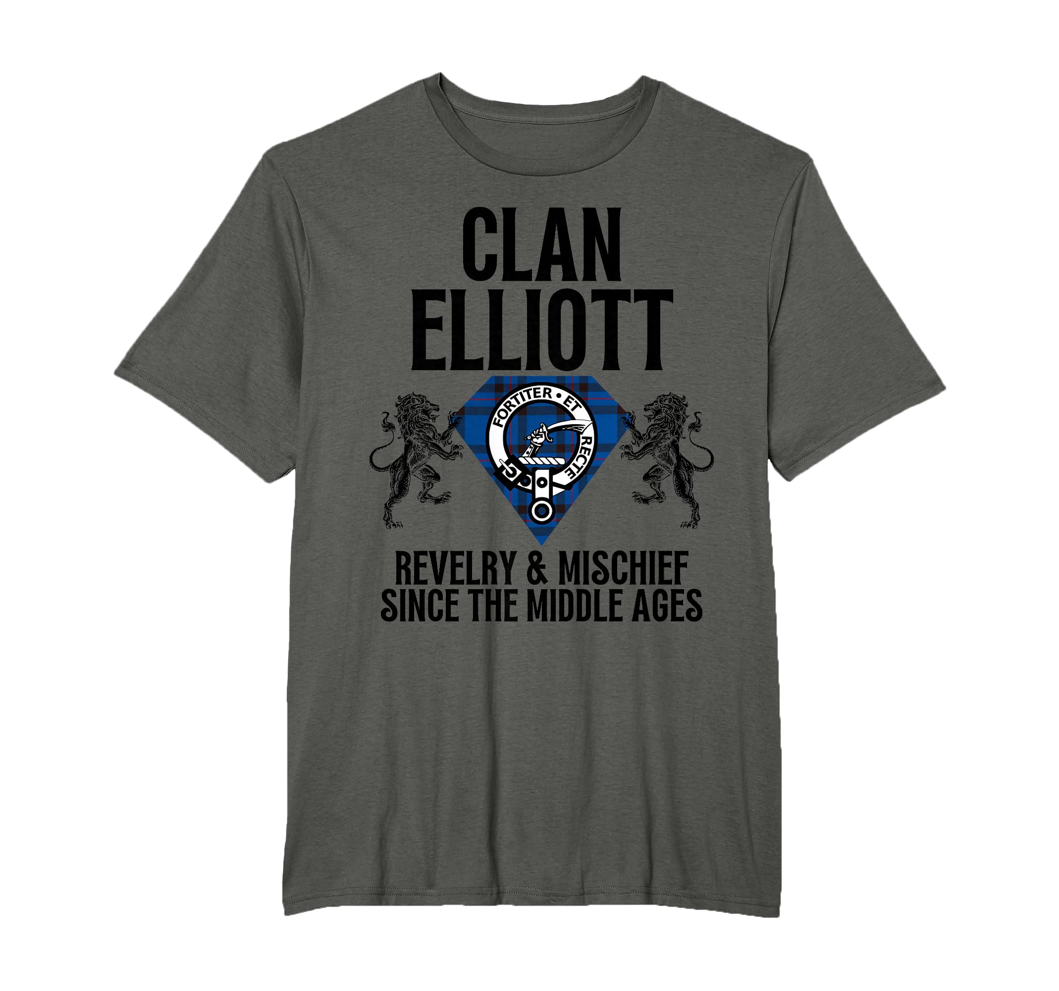 Elliott Clan Scottish Name Coat Of Arms Tartan Family Party T-Shirt